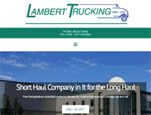Tablet Screenshot of lamberttrucking.com